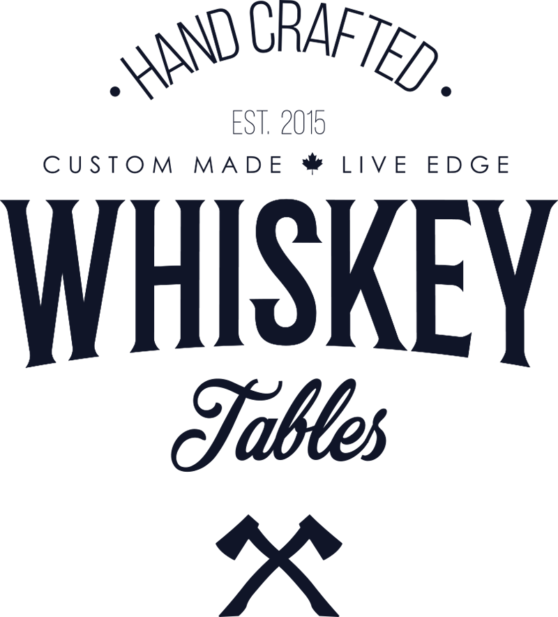 Hand Crafted Custom Made Live Edge Whiskey Tables